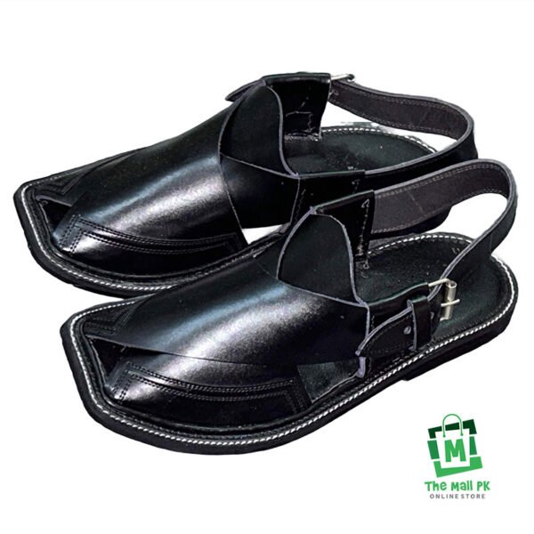 Gul Khan Majestic Takidaar Black Front Gul Khan Majestic Takidaar Black – Takidaar Peshawari Chappal | The Mall Online PK