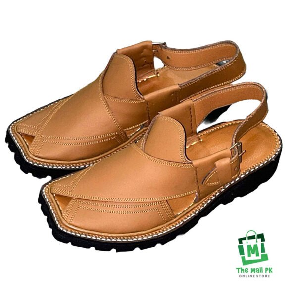 Gul Khan Triple Torque Front Gul Khan Triple Torque Brown – Heavy-Duty Leather Chappal Pakistan | The Mall Online PK