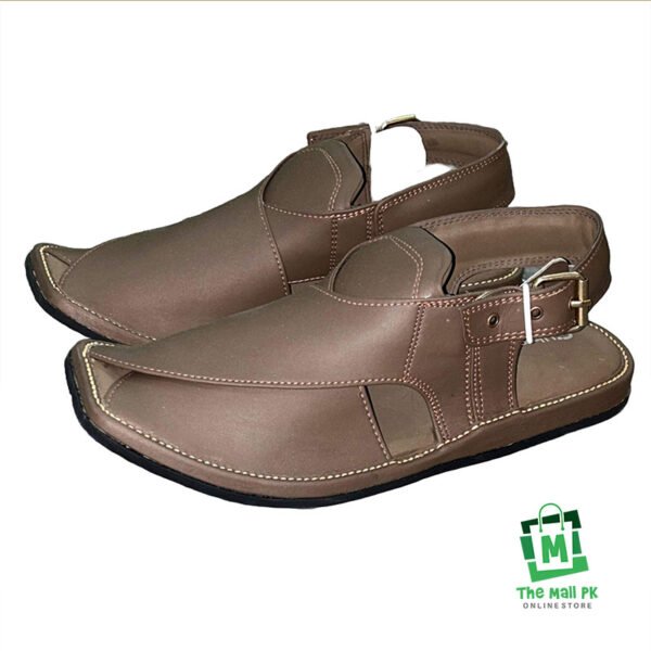 Zardari Prestige Brown Front Gul Khan Zardari Prestige Brown – Artisan Peshawari Chappal | The Mall Online PK