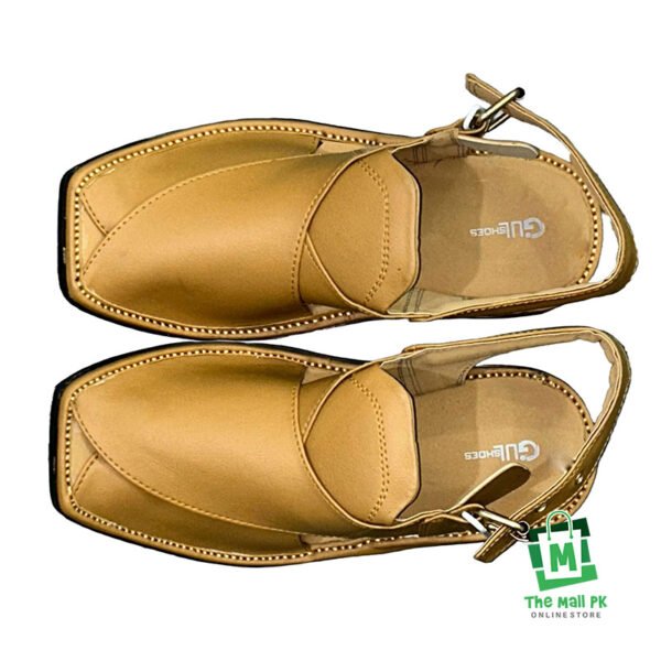 Zardari Prestige Golden Top Gul Khan Zardari Prestige Camel – Camel Leather Peshawari Chappal | The Mall Online PK
