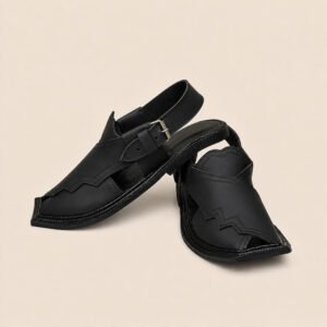 gul-khan-pakhtoon-black-peshawari-chappal