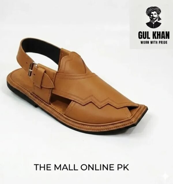 WhatsApp Image 2026 06 04 At 8.27.26 AM (2) Gul Khan Pakhtoon Edge Brown – Handmade Peshawari Chappal | The Mall Online PK
