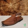 Gul Khan Granite Grip Brown Single Gul Khan Granite Grip Brown – Rugged Leather Peshawari Chappal | The Mall Online PK