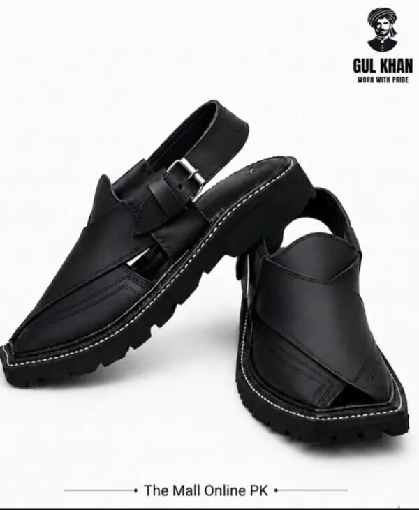 WhatsApp Image 2026 06 04 At 8.10.58 AM (1) Gul Khan Vibram Curve Black – Arch Support Peshawari Chappal | The Mall Online PK