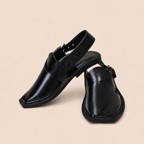 gul-khan-charsadda-black-peshawari-chappal gul-khan-charsadda-black-peshawari-chappal
