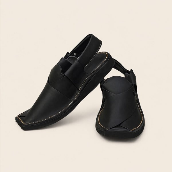 gul-khan-kaptan-black-peshawari-chappal
