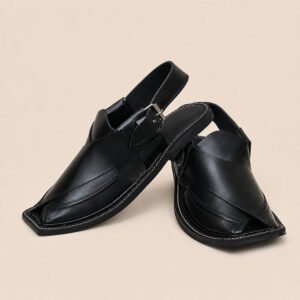 gul-khan-takidaar-black-peshawari-chappal gul-khan-takidaar-black-peshawari-chappal