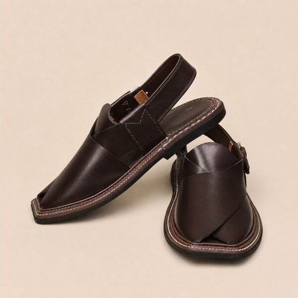 gul-khan-triple-gear-brown-peshawari-chappal gul-khan-triple-gear-brown-peshawari-chappal