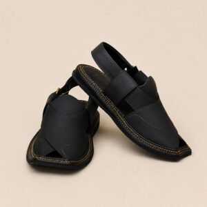 gul-khan-vibram-curve-black-peshawari-chappal gul-khan-vibram-curve-black-peshawari-chappal
