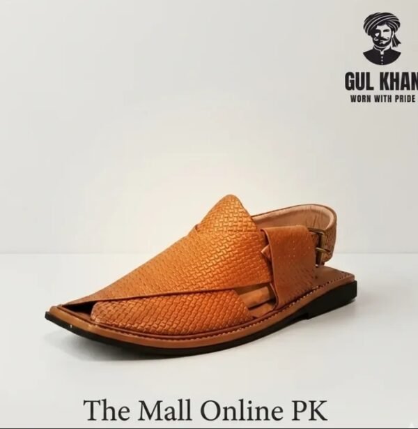 WhatsApp Image 2026 06 04 At 8.27.25 AM (1) Gul Khan Granite Grip Brown – Rugged Leather Peshawari Chappal | The Mall Online PK