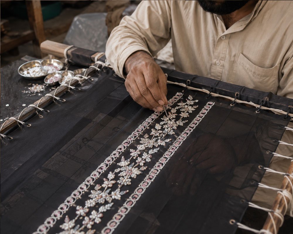 Artisan-Making-Embroidery-Dress